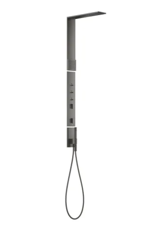 Hansgrohe Duschpaneel Axor ShowerComposition Thermostat Kopfbrause 110/220 1jet, polished black chro 12595330