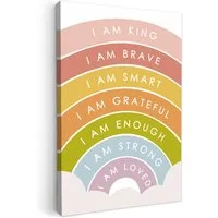 OneMillionCanvasses® Leinwandbild Kinderzimmer - Zitate - Regenbogen - Farbenfroh, Fotodruck (1 St), Kinderzimmer Deko, Mädchen und Jungen Bilder 20x30 cm