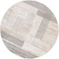 Tapiso Designteppich CRYSTAL, rund, Höhe: 8 mm, Kurzflor Schimmereffekt, pflegeleicht, allergikergeeignet