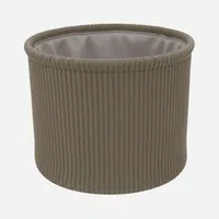 B&S Aufbewahrungskorb Korb / H 12 x Ø 16 cm / Rillenoptik / braun / Rund