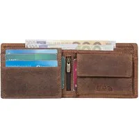 Benthill Geldbörse Herren Echtleder RFID Portemonnaie Slim Gelbeutel Vintage Leder, RFID-Schutz Kartenfächer Münzfach