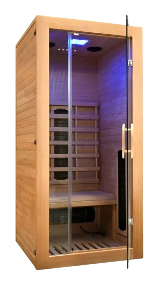 Neuesbad Infrarotkabine 90 x 90 x 190 cm, Hemlock, 1 Person NB1SB100901