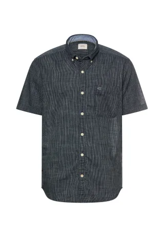 camel active - Kurzarmhemd mit Kontrastdetails dark navy - Gr. - L