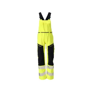 MASCOT Herren Latzhose mit Knietaschen ACCELERATE MULTISAFE Hi-vis Gelb / Schwarzblau 60 - 21369-281-17010-82C60