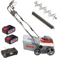 ikra GmbH Akku-Vertikutierer / Lüfter IAVL 2-2040, 40 cm Arbeitsbreite, 3-in-1-System / 40 Volt