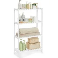 SONGMICS Badregal, Badezimmerregal, 26 x 60 x 100 cm, Küchenregal, Schuhregal, Bambus