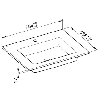 Keuco Keramik-WT Royal 60 32140, für 1-Loch Armaturen, weiß, 32140310701 32140310701