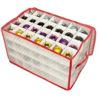 Mojawo Weihnachtsbaumklammer Aufbewahrungsbox für Kugeln Organizer Aufbewahrung Box B52xH30cm