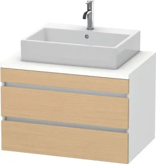 Duravit DuraStyle Konsolenwaschtischunterbau wandhängend Natur Eiche & Weiß Matt 800x548x512 mm - DS DS531703018