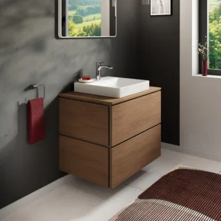 hansgrohe Xilesa E Waschtischunterschrank 54299550 2 Schubkästen ohne PushOpen, 780 x 550 mm, Eiche Kaschmir