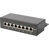DN-91608SD, Patchpanel schwarz, Desktop, Cat.6