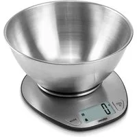 Mesko Küchenwaage MS 3152, digital, mit Schüssel, LCD-Anzeige, Tara-Funktion, aus Edelstahl