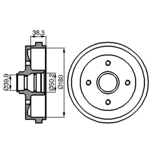 Bosch Bremstrommel Audi Seat VW 0986477002