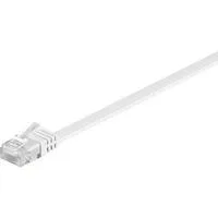 Patchkabel RJ45 Stecker > RJ45 Stecker CAT.6 U/UTP weiß, 50 cm, Flachkabel