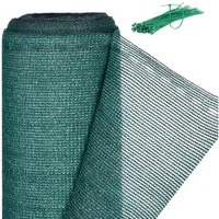 relaxdays Blende Zaunblende grün 1m, Zubehör für Gartenzaun und Balkongeländer, 1 x 6 Meter