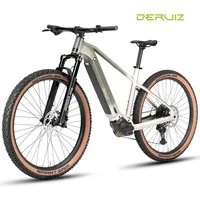 DERUIZ E-Bike Mountainbike 29 Zoll, 110 Nm Mittelmotor, max. 180km, 6 Stufen, Bluetooth + APP, 11 Gang SHIMANO CUES ASLU6000T1R Schaltwerk, Kettenschaltung, Mittelmotor, 720 Wh, (Trittfrequenz- und Drehmomentsensor, Für Damen und Herren), Federgabel 