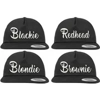 Couples Shop Baseball Cap Blondie Brownie Blackie Redhead Unixex Cap Kappe für Herren & Damen mit cooler 3D-Stickerei und lustigem Spruch