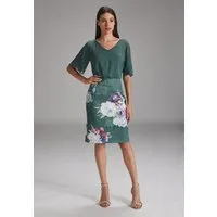 SWING Cocktailkleid - Cocktailkleid mit Scubarock Oberteil in lockerer Passform