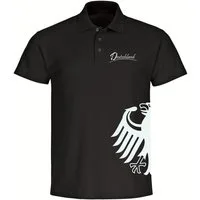 multifanshop Poloshirt Deutschland - Adler seitlich - Polo