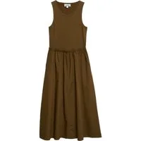 s.Oliver Partykleid braun,Casual,Baumwolle,Unifarben,Rundhals,Ärmellos,Regular Fit