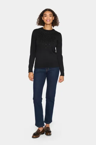 Strickpullover Gerade Passform black