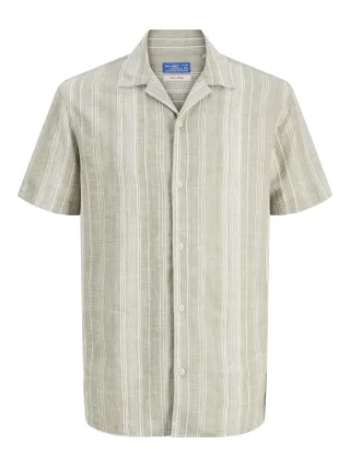 JACK&JONES - JPRBLUSUMMER LIN. BLEN DOBBY SS SHIRT SN - Gr. - XL