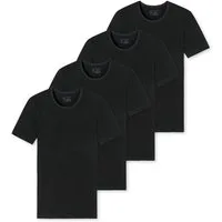 Schiesser T-Shirt 95/5 Organic Cotton (4-tlg) Rundhalsausschnitt, kurzarm, im 4er Pack