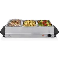 Tristar Warmhalteplatte Tristar BP-6283 Buffet Server – 2x 2,4 l Kapazität – Warmhaltefunktion, 3 x 1,4L Kapazität - Warmhaltefunktion