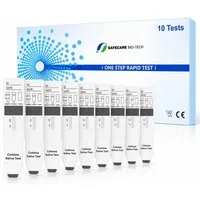 Safecare Bio-Tech Drogen-Schnelltest 10 Drogentest Schnelltest - THC hochsensibler Speicheltest, 1 Messparameter, Speicheltest, Spucktest, Lollytest, 10-tlg., THC-Schnelltest, Hohe Präzision und Zuverlässigkeit