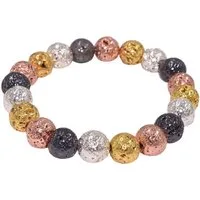 Firetti Armband Schmuck Geschenk Armschmuck Armkette Edelstein Perlen, Onesize, Made in Germany - mit Lavastein