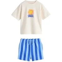 Next T-Shirt & Shorts Kurzarm-T-Shirt mit Rücken-Print und Shorts im Set (2-tlg)