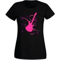 G-graphics T-Shirt Gitarre Slim-fit Damen T-Shirt aus unserer Pink-Purple-Collection