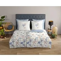 good morning Wendebettwäsche Antibes, Renforcé, 2 teilig, 100% Baumwolle, Renforcé, Reißverschluss, Wendeoptik, Seesterne