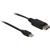 Kabel mini-DisplayPort > DisplayPort, Adapter schwarz, 1 Meter