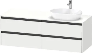 Duravit Ketho.2 Konsolenwaschtischunterbau wandhängend Weiß Matt 1600x550x568 mm - K24899R18180000 K24899R18180000