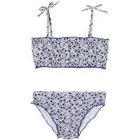 vertbaudet Badeanzug Mädchen Bikini Blumenprint, Volant, Boho-Look