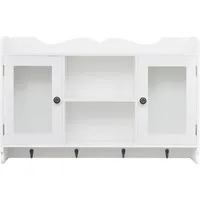furnicato Vitrine Hängeschrank MDF Weiß (1-St)