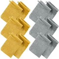 Erwin Müller Handtuch Set Waschhandschuh "Heidelberg" 12er-Pack, Frottier, Walk-Frottier Uni