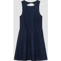 s.Oliver Minikleid Kleid Strukturiertes Kleid mit Cut-out am Rücken