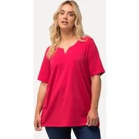 Ulla Popken T-Shirt T-Shirt A-Linie Tunika-Ausschnitt Halbarm