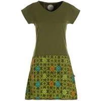 Vishes Tunikakleid Damen Sommerkleid Kurzarm Blumen-Kleid Tunika-Kleid T-Shirtkleid Boho, Goa, Guru Style