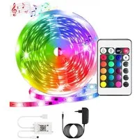 KINSI LED Stripe LED Strip, LED- Streifen, Lichterketten, Lichtstreifen, Bluetooth, RGB, 5,10,15,20M, 18 Lichter/M, Infrarot-Fernbedienung, Bareboard RGB