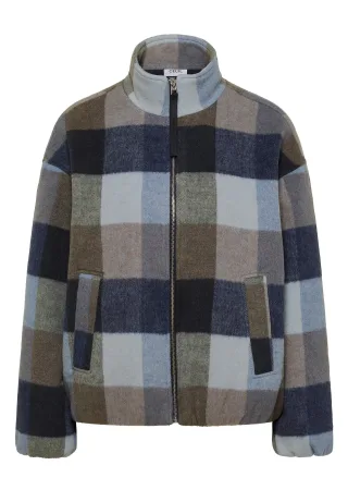 CECIL - Blouson mit Stehkragen und Karomuster urban dark blue - Gr. - M