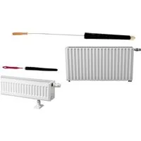 Reinigungsbürste Heizkörperbürsten Set eine harte Bürste für groben Schmutz und eine, Heizkörper fast aller Arten, (Komplett Set für Ihre Heizung, 2-tlg), Wäschetrockner