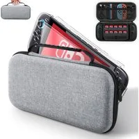 Luckice Schutzfolie 5-in-1 Switch 2 Tasche Kompatibel, (mit Nintendo Switch 2 Zubehör (2025) Komplettpaket mit 1x Tragetasche, 2x Display-Schutzfolien, 1x Konsolen-Schutzhülle,1xPC-Rückenschale für die Switch 2, 5-St)