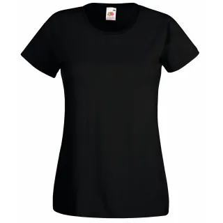 Fruit Of The Loom Damen/Damen Lady-Fit Valueweight Kurzarm T-Shirt (5er Pack) (Schwarz)