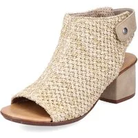 Rieker Sandalette, Sommerschuh, Sandalette, Blockabsatz, in modischer Flecht-Optik