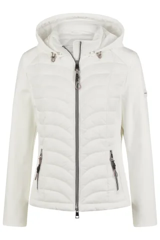 Barbara Lebek - Jacke Down Free mit Kapuze offwhite - Gr. - 38