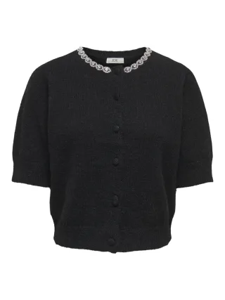 JDY - JDYALVA LIFE 2/4 EMBEL CARDIGAN KNT NOOS Black - Gr. - S