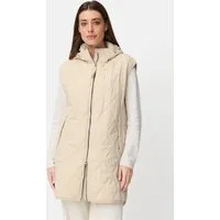 camel active Longweste mit Kapuze ärmellos Markenlabel